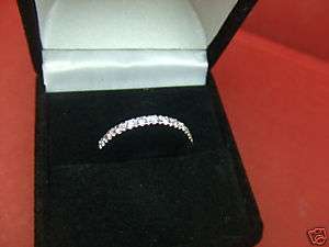 Diamond Wedding Band 14k White Gold Ring SIZE 7.75  