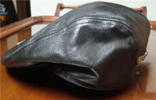 Harley Davidson 100th Anniversary Leather Cap Hat Beret Mens Large 