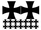 Aufkleber Eisernes Kreuz,Tatzenkreuz,Malteserkreuz  