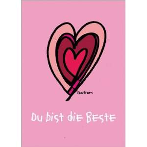 Die Valentinskarte mit Herz: Du bist die Beste: .de: Küche 