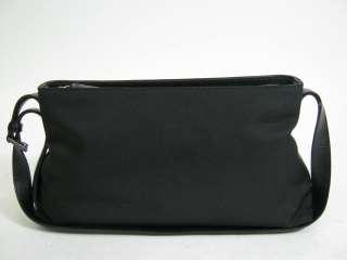 AUTH COACH Black Shoulder Baguette Handbag  