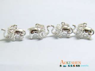 Elephant 925 Sterling Silver beads Pendant fit charm bracelet 