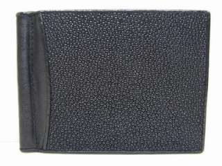 Genuine Stingray Leather Skin Mini Money Clip Wallet  