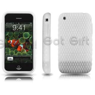 20 ACCESSORY FOR IPHONE 3G 3GS BLACK LEATHER HARD CASE WHITE SILICONE 