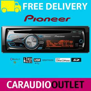 Pioneer DEH 6400BT Bluetooth Car Stereo CD MP3 USB SD Aux In Player 
