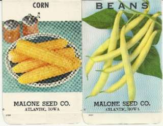 Diff. Old Unused Seed Packs Malone Seed Atlantic,Iowa  