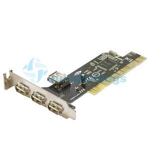   Syba Low Profile PCI to USB 2.0 3+1 Port Controller Card  
