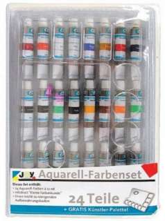 Aquarell   Farben Set 24 Teile + GRATIS Künstlerpalette  