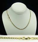 14K Yellow Gold Curb Cuban Chain Necklace 3.2mm 24 items in 