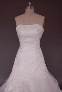 Wedding Dress White Size 10 Adjustable  