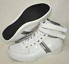 GBX White Metallic Leather High Top Shoes Size 13 M