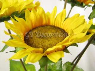 46cm Artificial Silk Flowers Yellow Sunflower Bush (#30436553)