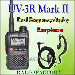 Baofeng UV 3R(Mark II) dualband UHF/VHF dual display 19 MENU NEW 