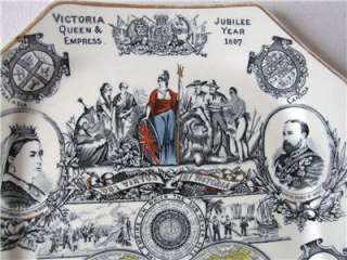 ANTIQUE QUEEN VICTORIA GOLDEN JUBILEE 1837 1887 OCTAGONAL PLATE