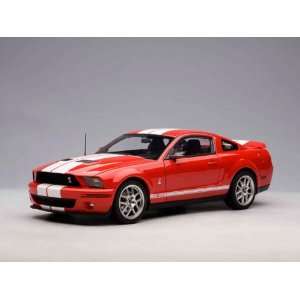  Ford Shelby Cobra GT 500 1/18 Red w/ White Stripes: Toys 