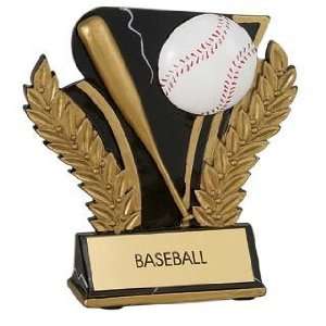  Baseball Trophies   Gold and Black 6 Inch Wreath Resin 