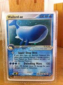   Collectable POKEMON CARD WAILORD EX 200 hp VERY Rare  