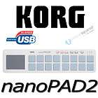 Korg nanoPAD2 nanoPAD 2 USB MIDI Pad Controller (White)