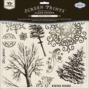 Tattered Angels Screen Prints Grand Scale Clear Stamps   Chillin at 