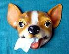 Paper Mache Wall Hanging Tissue Box DOGS Design