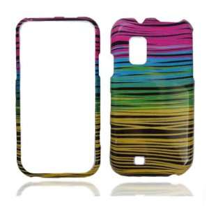  Black Blue Pink Yellow Colorful Strip Line Snap on Design 