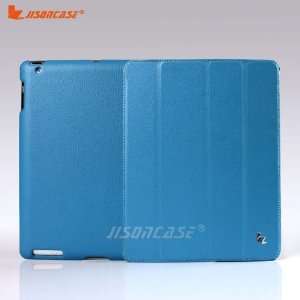 iPad 2 Leather Blue Smart Cover Case with KL Screen Protector   Retail 