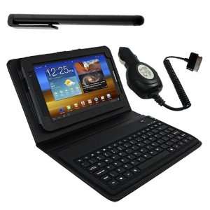  Premium Skque Black Leather Case with Bluetooth Keyboard 