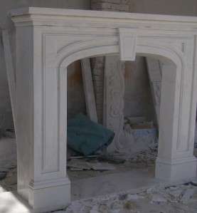 HAND CARVED MARBLE VICTORIAN STYLE FIREPLACE MANTEL #16  