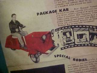 VINTAGE CUSHMAN MOTOR SCOOTER 1939 ADVERTISING BROCHURE  