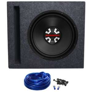   Subwoofer Enclosure Box/1.75 cubic feet volume + Sub Box Wire Kit With