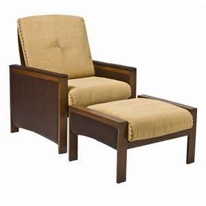  Woodard Manhattan Rocking Lounge Chair and Ottoman Set 