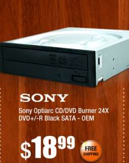 Sony Optiarc CD/DVD Burner 24X DVD+/ R Black SATA   OEM