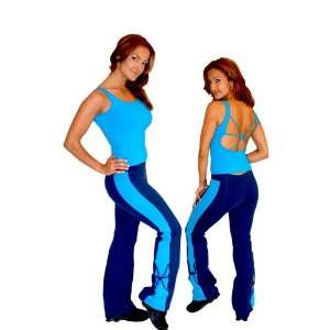  Equilibrium Active Wear Blue Womens Roxy Pants (Size=M 
