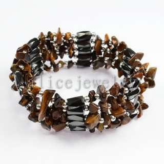 Tigers Eye Magnet Bead Bracelet Necklace 36 GB099  