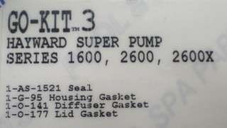 NEW ALADDIN GO KIT 3 HAYWARD SUPER PUMP 1600, 2600, 2600X COMPLETE 