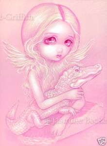 Albino Alligator Angel gothic eye fairy art Jasmine Becket Griffith 