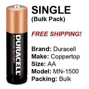 Duracell AA CopperTop Alkaline Battery Cell Single Batteries New FREE 