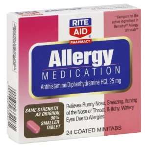  Rite Aid Allergy Medication, Coated Minitabs, 24 ct 