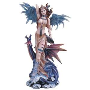  Gold Fairy With Angel Wings And Dragon Collectible 