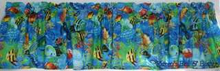 Tropical Aquarium Fish Turtle Ocean Curtain Valance NEW  
