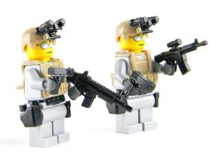 custom LEGO Soldier army Rangers Minifigures w/ guns  