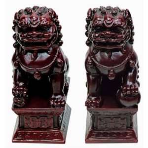  Temple Lions Foo Dogs Asian Art Chinese Feng Shui Statue 