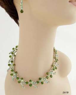 breathless aurora borealis crystal necklaceand earring set new click 