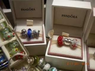 AUTHENTIC Pandora Jewerly Box FULL Pandora Bracelets, Charms, Beads 