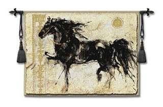 Lepa Zena Abstract Tapestry Wall Hanging Horse Animal  