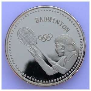  Olympic Gold Coin Badminton 