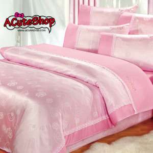 Hello Kitty Rose LACE Quilt Cover Single Bedsheet  