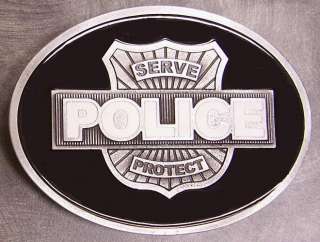 Pewter Belt Buckle American Police Officer NEW  
