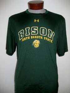   Under Armour NDSU North Dakota Bison HeatGear Green Loose Fit Shirt L