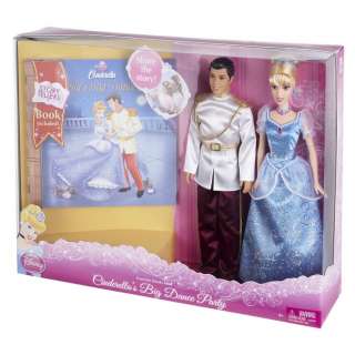   Princess Cindrellas Big Dance Party 2 Doll Gift Set with Bonus Book